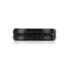 A.R.Z Men's Black Steel Black Stone Ring