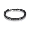 A.R.Z Men’S 7mm Black On Black Steel Bead Bracelet