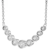 Bezel Set Diamond Bar Necklace