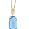 Blue Topaz And Diamond Pendant
