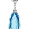 Blue Topaz And Diamond Pendant