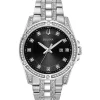 Bulova  Box Set Bul Crystal Mens Stainless Steel