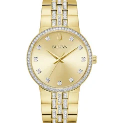 Bulova  Box Set Bul Crystal Mens Stainless Steel