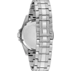 Bulova  Box Set Bul Crystal Mens Stainless Steel