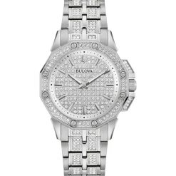 Bulova Dress/Classic Crystal Ladies Watch Stainless Steel