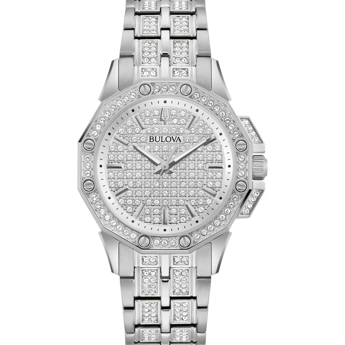 Bulova Dress/Classic Crystal Ladies Watch Stainless Steel