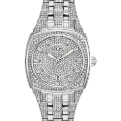 Bulova Dress/Classic Crystal Mens Watch Stainless Steel