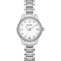 Bulova  Misc Crystal Ladies Stainless Steel