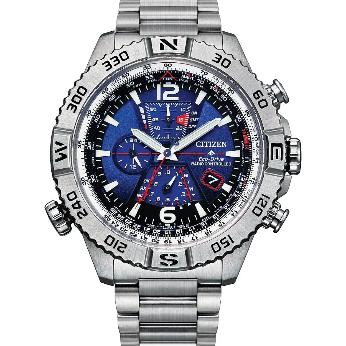 CITIZEN Eco-Drive Promaster Eco Navihawk Mens Stainless Steel