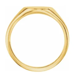 Customizable 14K Yellow Gold Oval Signet Ring