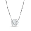 Diamond Bouquet Cluster Necklace in 18K White Gold