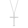 Diamond Cross Pendant in 18K White Gold .18ct