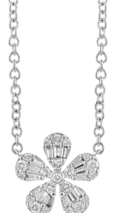 Diamond Flower Pendant