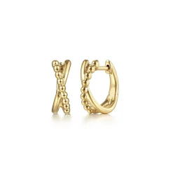 Gabriel & Co. Gold Twisted Huggie Earrings