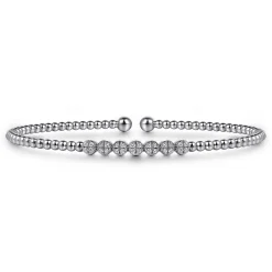 Gabriel & Co. 14K White Gold Diamond Bangle