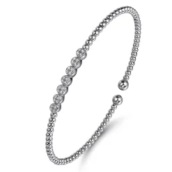 Gabriel & Co. 14K White Gold Diamond Bangle