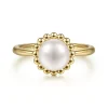Gabriel & Co. 14K Yellow Gold 7.5mm Pearl Ring