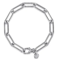 Gabriel & Co. Sterling Silver Bujukan Link Bracelet 7"