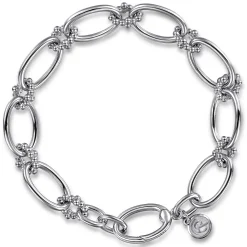 Gabriel & Co. Sterling Silver Bujukan Link Bracelet 7.5"