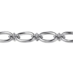 Gabriel & Co. Sterling Silver Bujukan Link Bracelet 7.5"