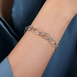 Gabriel & Co. Sterling Silver Bujukan Link Bracelet 7.5