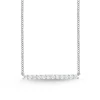 Horizontal Diamond Bar Necklace in 18K White Gold