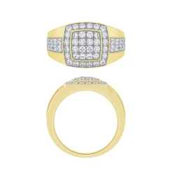 14K 1 1/2Ct Men's Diamond Ring