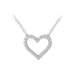 14K 0.07Ct Diamond Heart Pendant