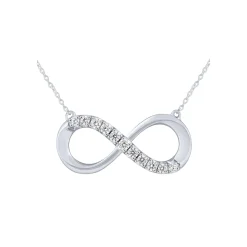 14K 0.25Ct Diamond Infinity Pendant