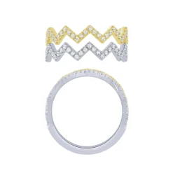 14K 1/2Ct Zigzag Fashion Ring