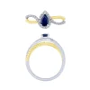 14K Diamond And Sapphire Ring