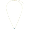 14K Gold & Blue Topaz Solitaire Necklace