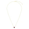 14K Gold & Garnet Solitaire Necklace
