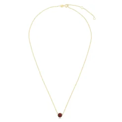 14K Gold & Garnet Solitaire Necklace