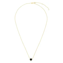 14K Gold & Onyx Solitaire Necklace