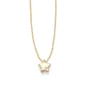 14K Gold .005ct Diamond Star Necklace