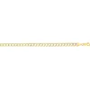 14K Gold 3.6mm White Pave Curb Chain