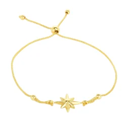 14K Gold North Star Bolo Bracelet