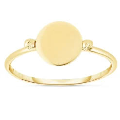 14K Gold Polished Disc Ring