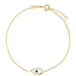 14K MOP Evil Eye Bracelet