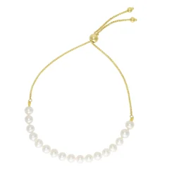 14K Pearl Strand Friendship Bracelet