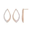 14K Rose Gold 1Ct Diamond Waterfall Post Earrings