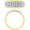 14k Two Tone Gold 1/6Ctw Diamond Mens Ring