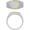 14k Two Tone Gold 3/4Ctw Mens Ring