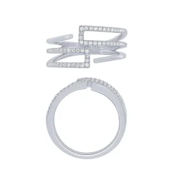 14K White Gold 1/4Ct Diamond Fashion Ring