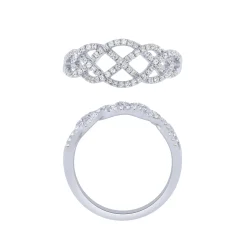 14K White Gold 1/3Ct Diamond Fashion Ring