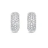 18K White Gold 4/5Ct Diamond Huggie Earrings
