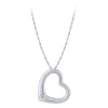 14K White Gold 1/20Ct Diamond Heart Pendant W/ Diamond