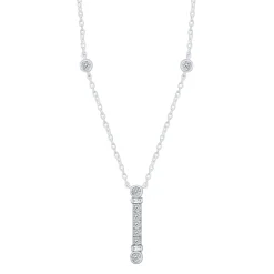14K White Gold 1/5Ct Diamond Necklace