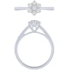 14K White Gold 1/4Ctw Diamond Floral Ring